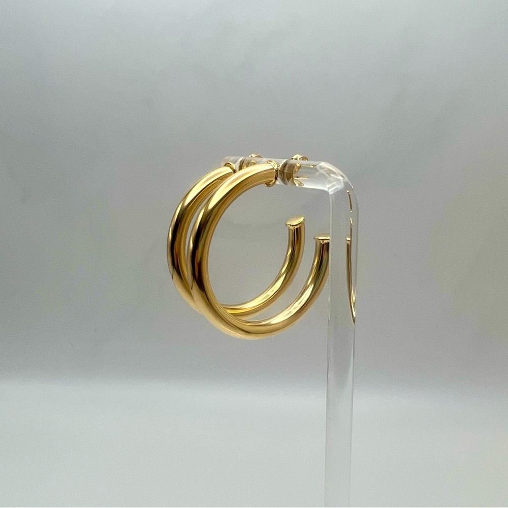 18k Gold Filled Hoops Large